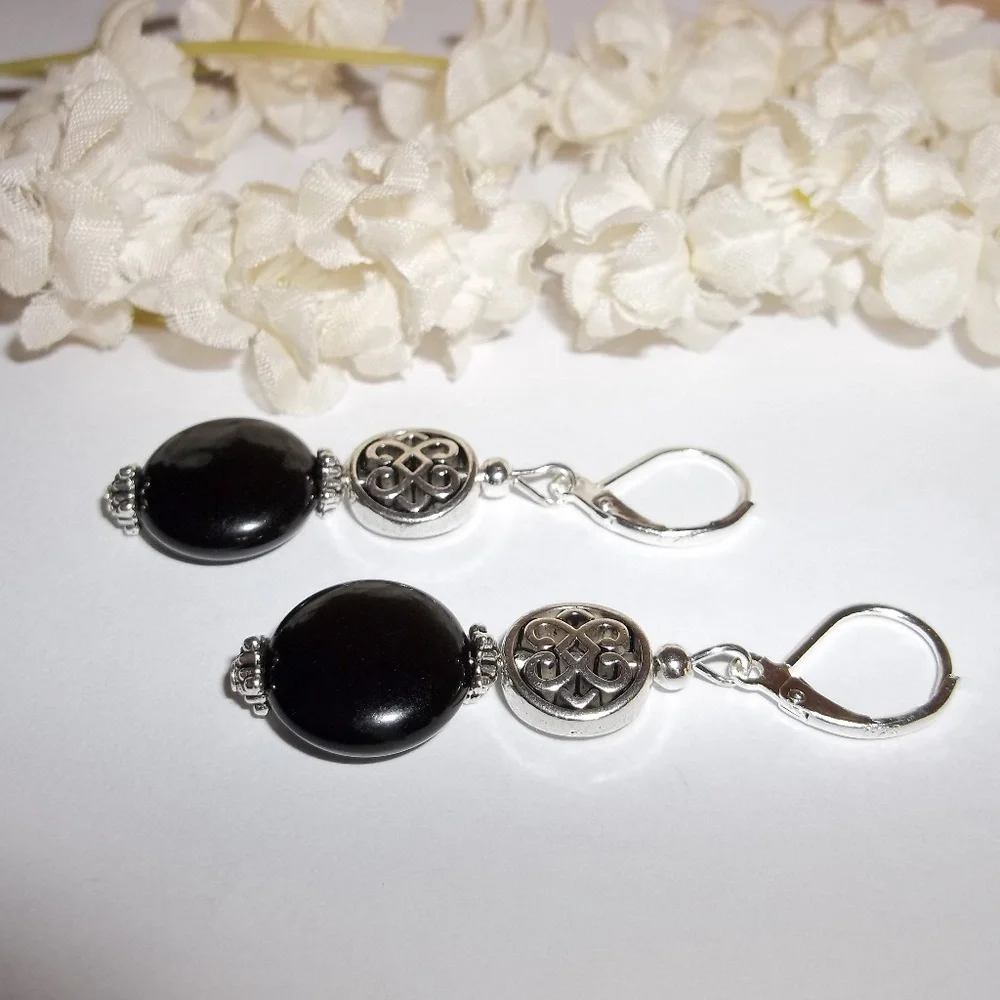 Earrings, Black and Silver Earring Set Celtic Knot NWT Earring Earring Set A059_7